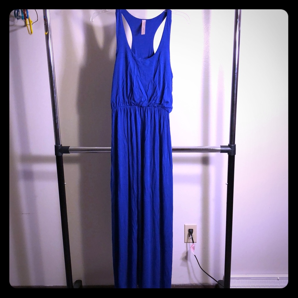 Blue maxi dress from Jolie, ModCloth, large